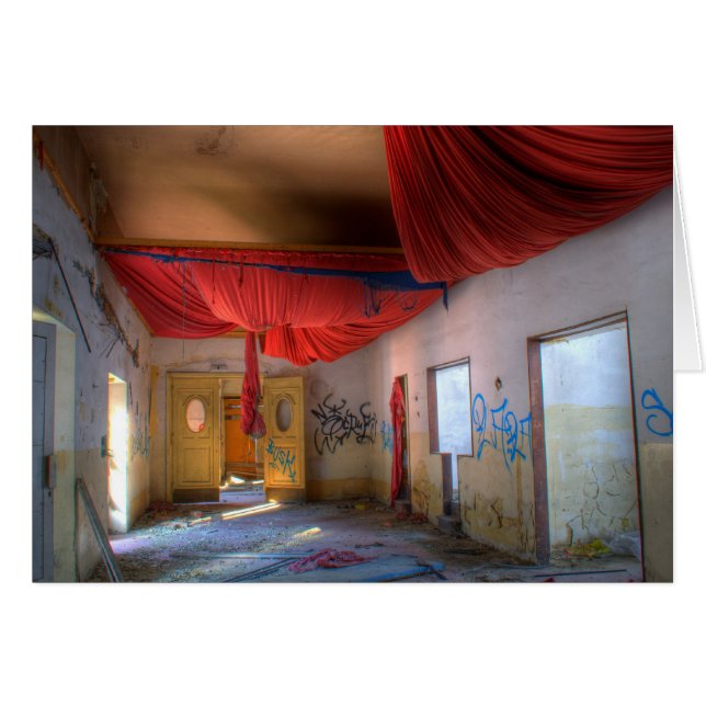 Cartão Restos Do Grafite Sofiensäle (Frente Horizontal)