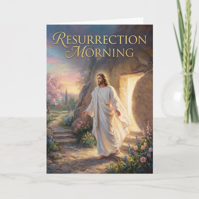 Cartão Resurrection Morning Easter Card (Frente)