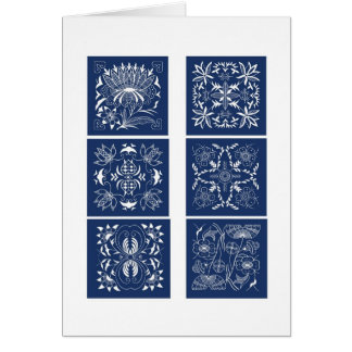 Cartão Retalhos no azul