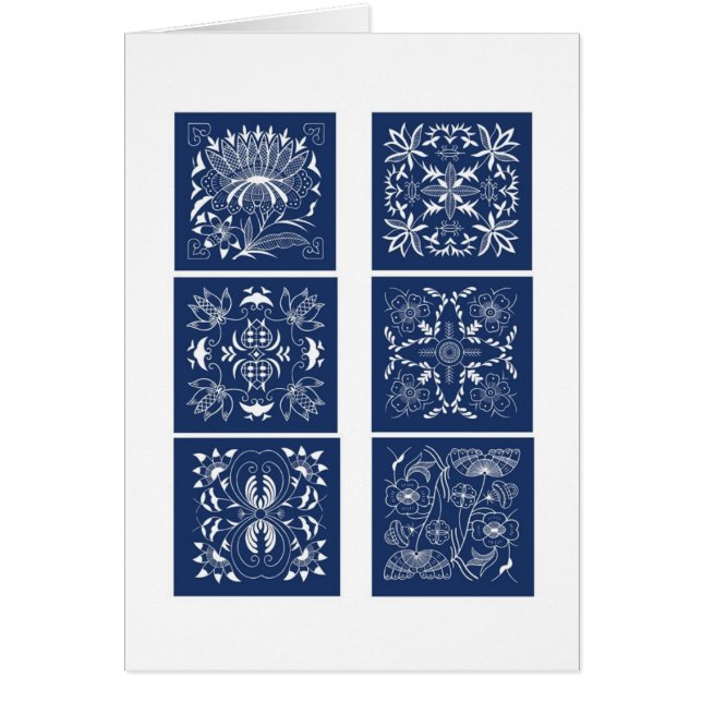 Cartão Retalhos no azul (Frente)