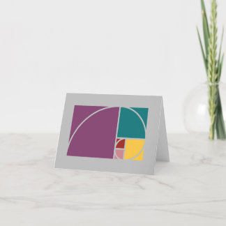 Cartão Retângulos de espiral e de proporção de ouro Fibre