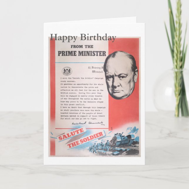 Cartão Retirada do poster de guerra britânico. (Frente)