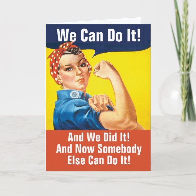 Cartão Retirada Engraçada Podemos Fazê-Lo E Fizemos Cartã (Frente)