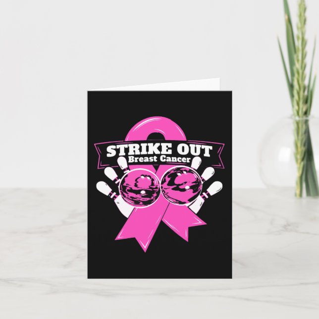 Cartão Retirar o Cancer de mama Sensibilização para a Bol (Frente)