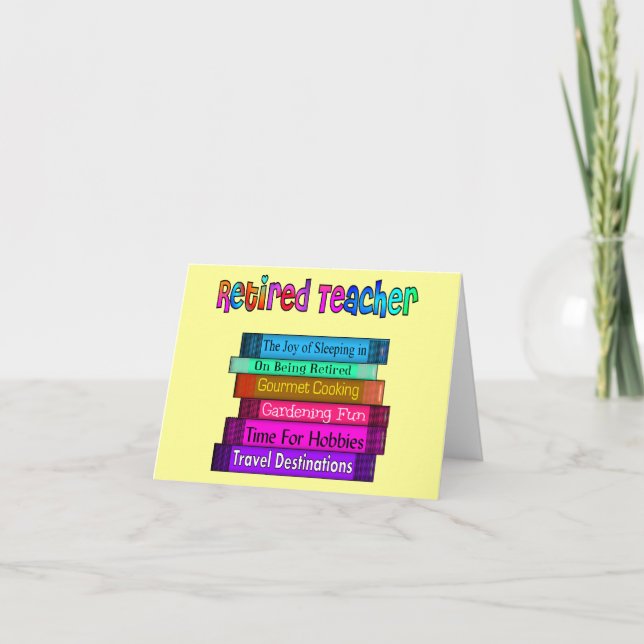 Cartão Retired Teacher Note Cards (Frente)