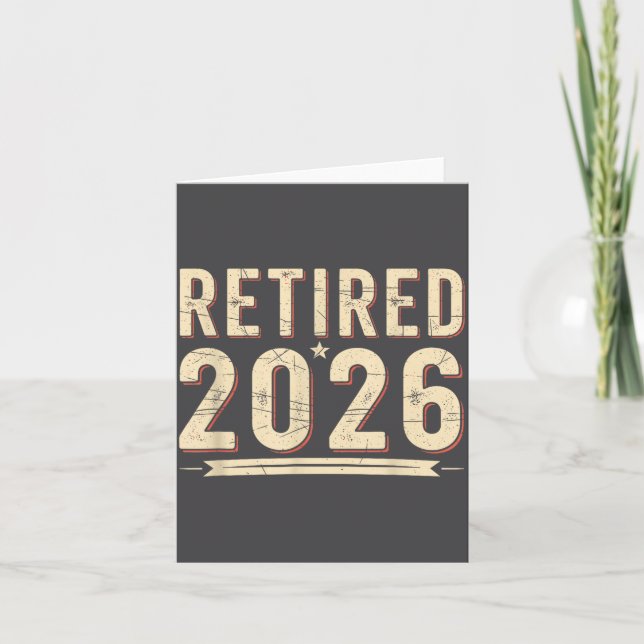 Cartão Retirement 2026 Countdown Retired Ly Dom  (Frente)