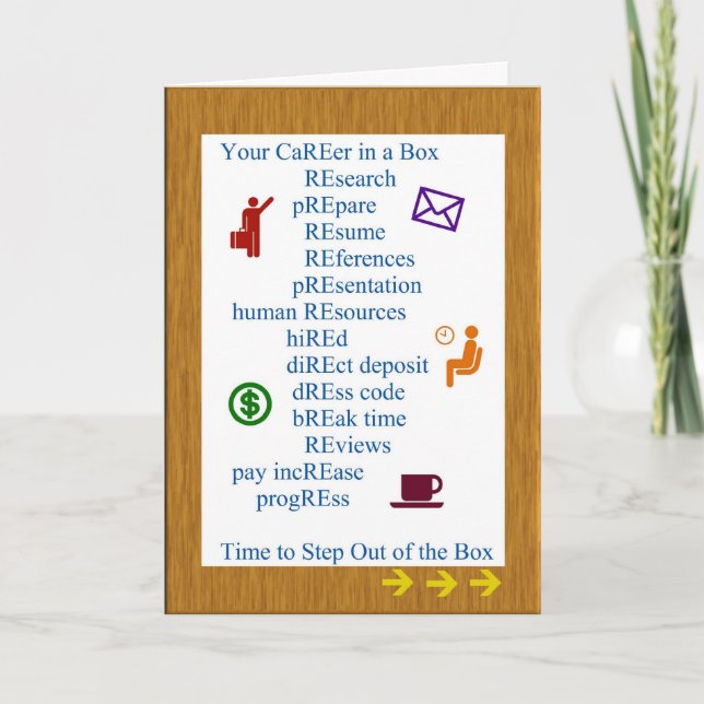 Cartão Retirement Career in a Box Greeting Card (Frente)