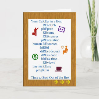 Cartão Retirement Career in a Box Greeting Card