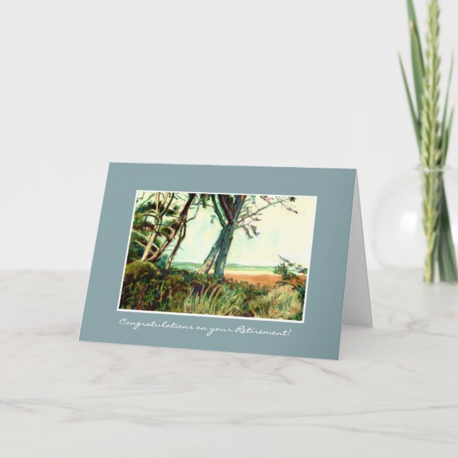 Cartão Retirement Congratulations Card - Norfolk Beach (Frente)