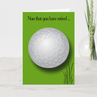 Cartão Retirement Congratulations-Golf Ball