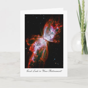 Cartão Retirement Good luck, Butterfly Nebula Outer Space