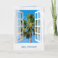 Retirement open window and palm tree