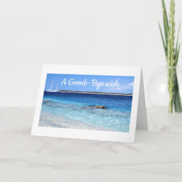 Cartão Retirement, travelling greeting card