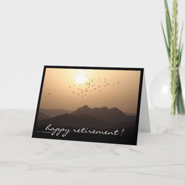 Cartão retiring view flock (Frente)