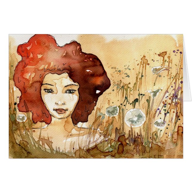 Cartão Retrato abstrato 3 (Frente Horizontal)