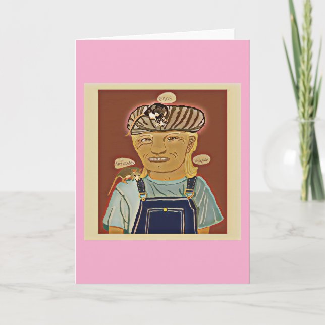 Cartão Retrato Automático Com Ratos 🐀 (Frente)