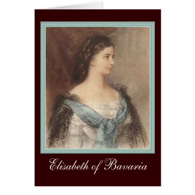 Cartão Retrato bonito da imperatriz Elisabeth - Sisi (Frente)