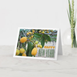 Cartão Retrato da árvore de nêspera