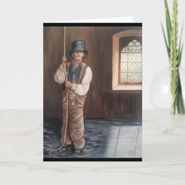 Cartão "Retrato da campainha de Bell no Galês Chapel (Frente)