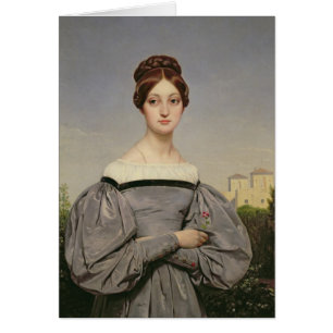 Cartão Retrato da filha de Louise Vernet do