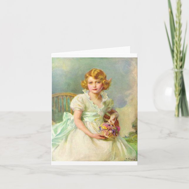 Cartão Retrato Da Rainha Elizabeth De 1933 (Frente)