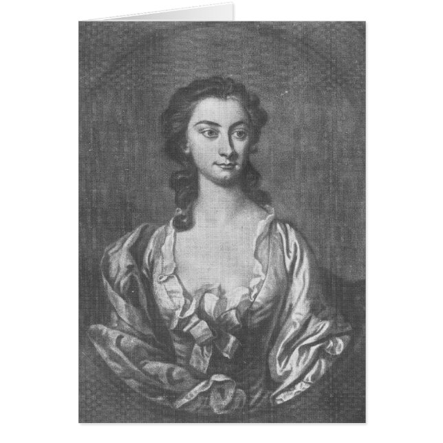 Cartão Retrato da Sra. Cibber, atriz e cantor (Frente)