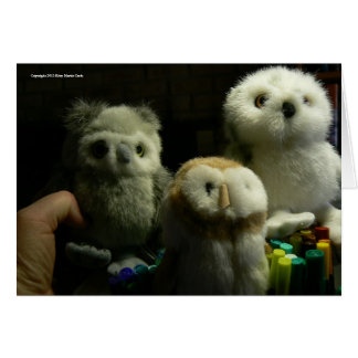 Cartão Retrato das corujas