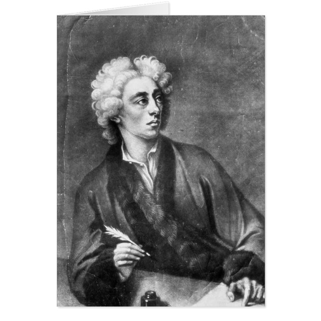 Cartão Retrato de Alexander Pope (Frente)