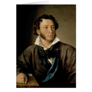 Cartão Retrato de Alexander Pushkin