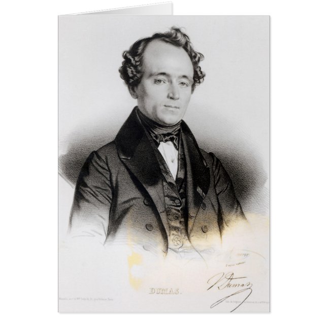 Cartão Retrato de Alexandre Dumas Fils (Frente)