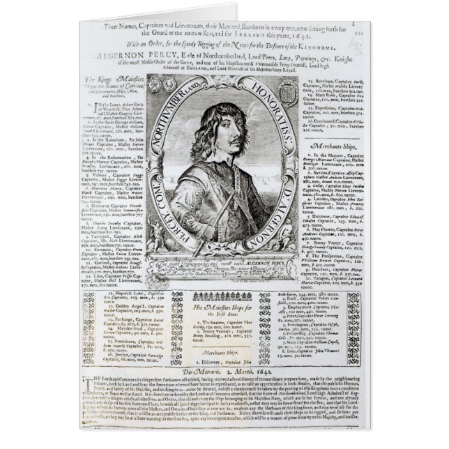 Cartão Retrato de Algernon Percy (Frente)