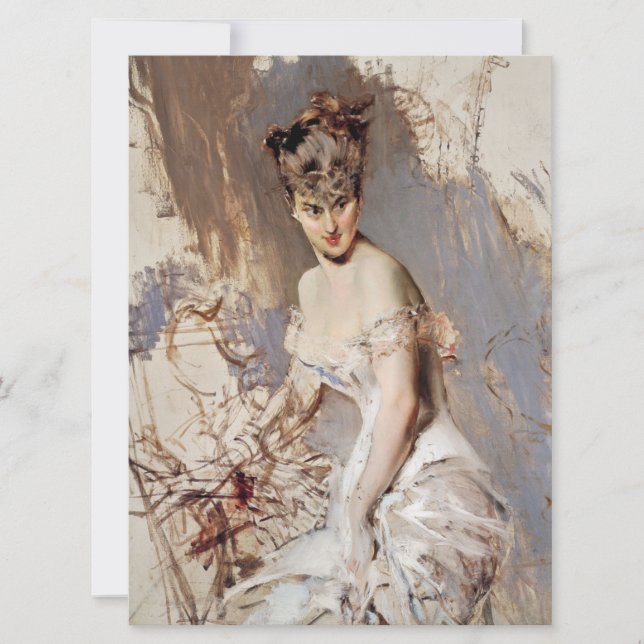Cartão Retrato de Alice Regnault (por Giovanni Boldini) (Frente)