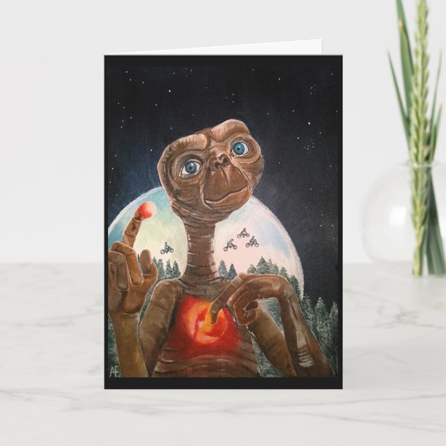 Cartão Retrato de alienígena pintado por Alfred Fox (Frente)