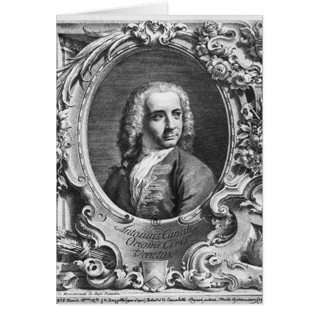 Cartão Retrato de Antonio Canaletto (Frente)