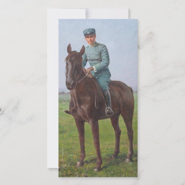 Cartão Retrato de Attilio Triboletti (Soldado de Cavalari (Frente)