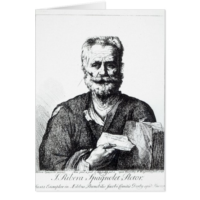 Cartão Retrato de auto, 1729 (Frente)