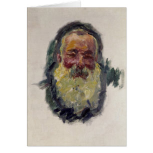 Cartão Retrato de auto de Claude Monet  , 1917