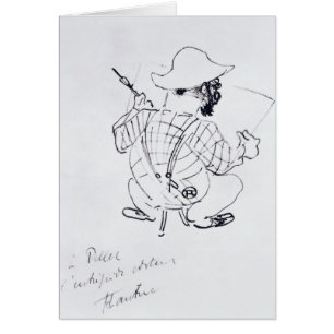 Cartão Retrato de auto de Henri de Toulouse-Lautrec  ,