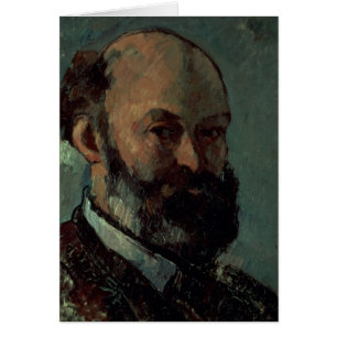 Cartão Retrato de auto de Paul Cezanne