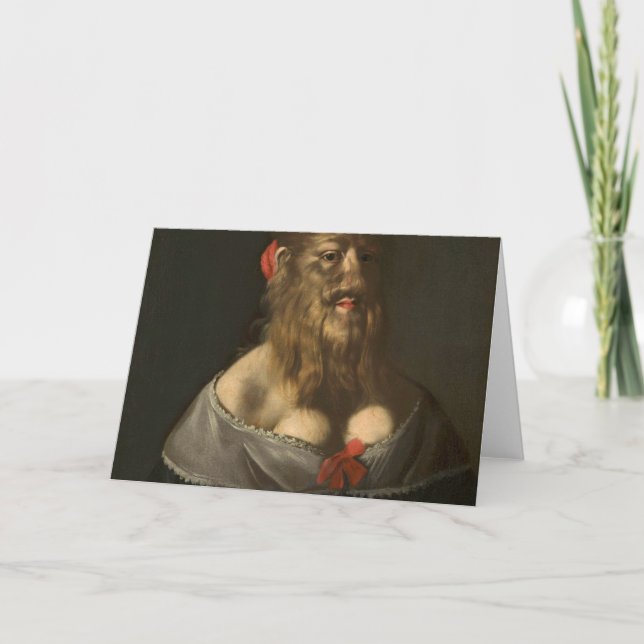 Cartão Retrato De Barbara Van Beck Curiosidades E Oddit (Frente)