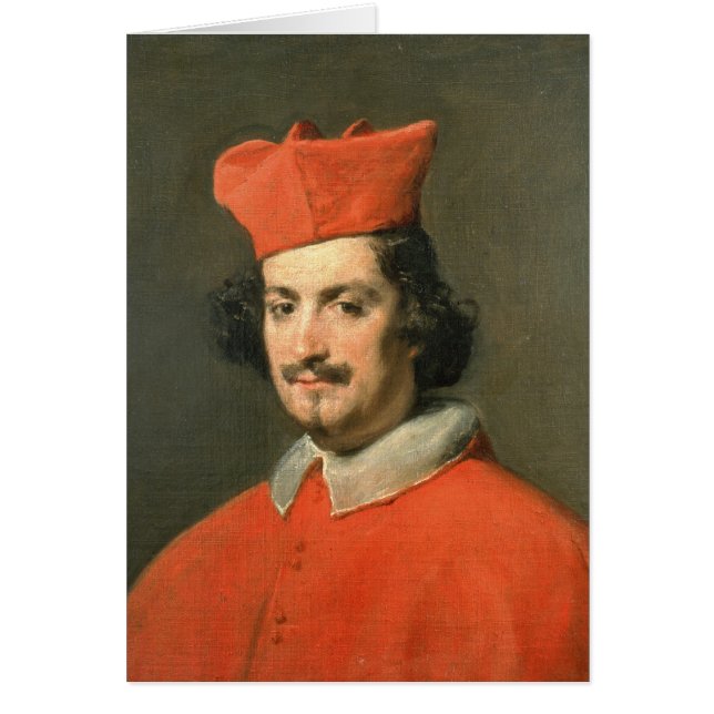 Cartão Retrato de Camillo cardinal Astali Pamphili (Frente)