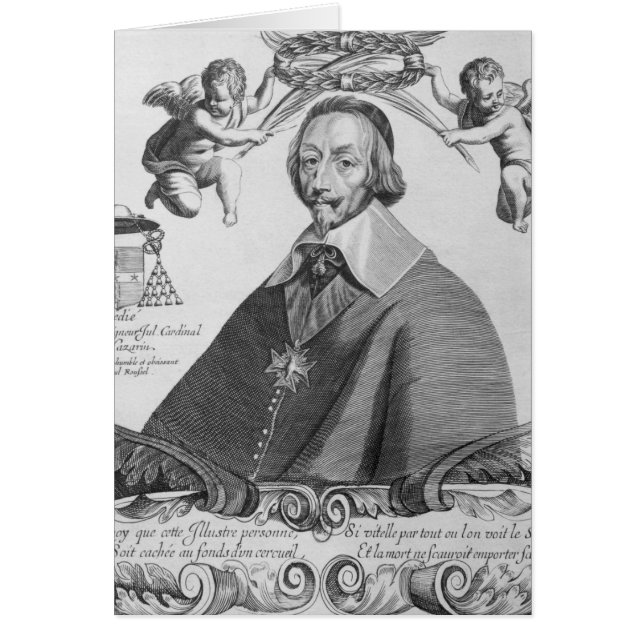 Cartão Retrato de Cardinal de Richelieu (Frente)