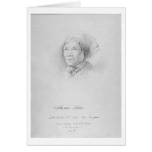 Cartão Retrato de Catherine Blake (1762-1831) depois de u