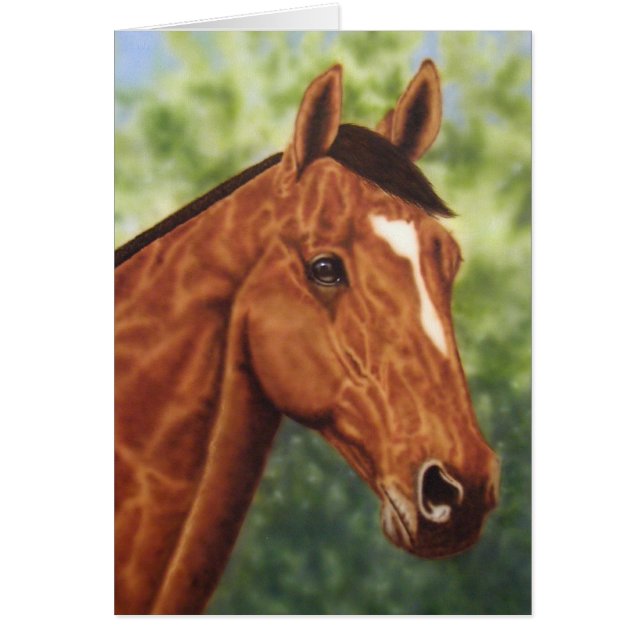 Cartão Retrato de Cavalo (Frente)