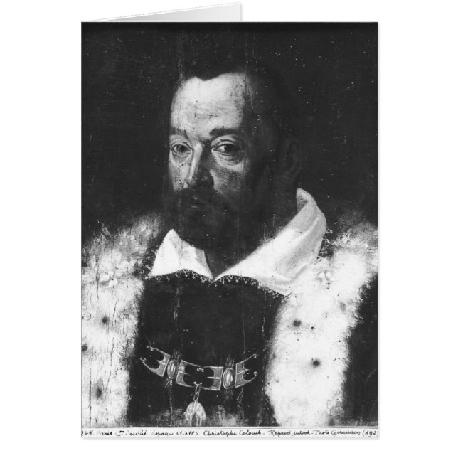 Cartão Retrato de Cristóvão Colombo (Frente)