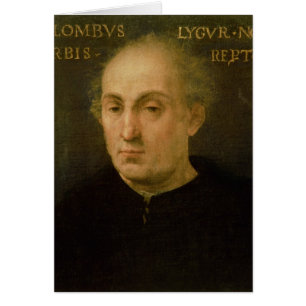 Cartão Retrato de Cristóvão Colombo