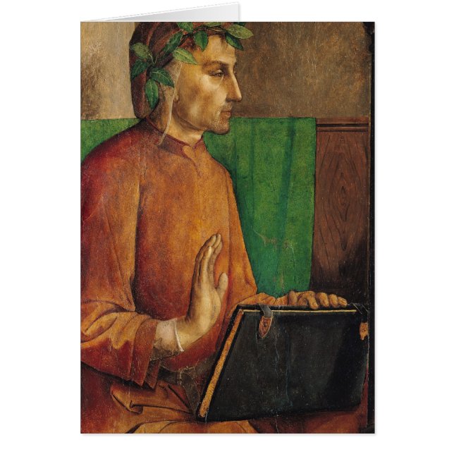 Cartão Retrato de Dante Alighieri, c.1475 (Frente)