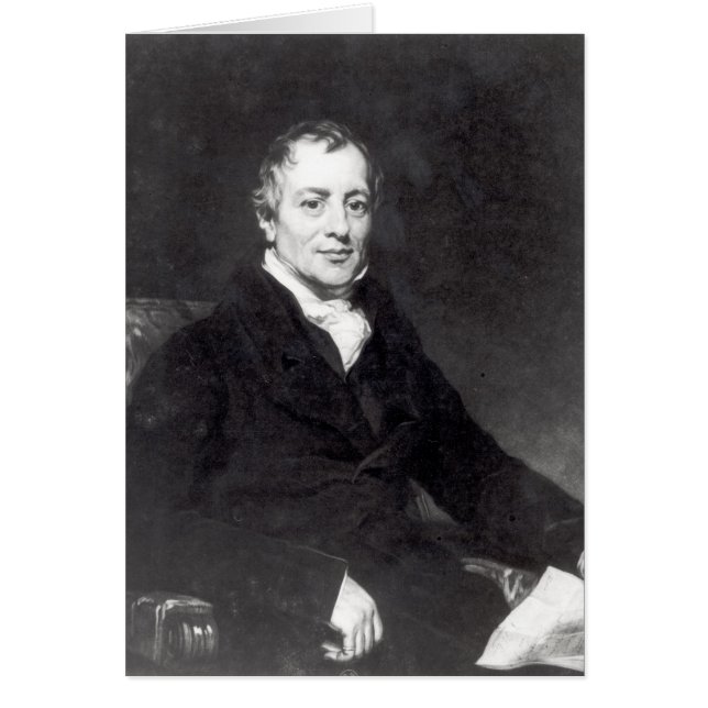 Cartão Retrato de David Ricardo (Frente)