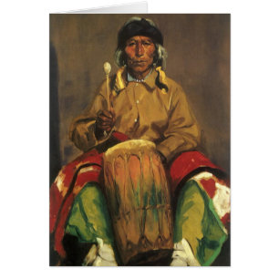 Cartão Retrato de Dieguito Roybal por Robert Henri