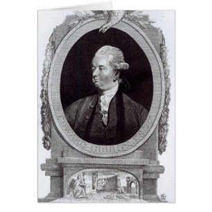 Cartão Retrato de Edward Gibbon